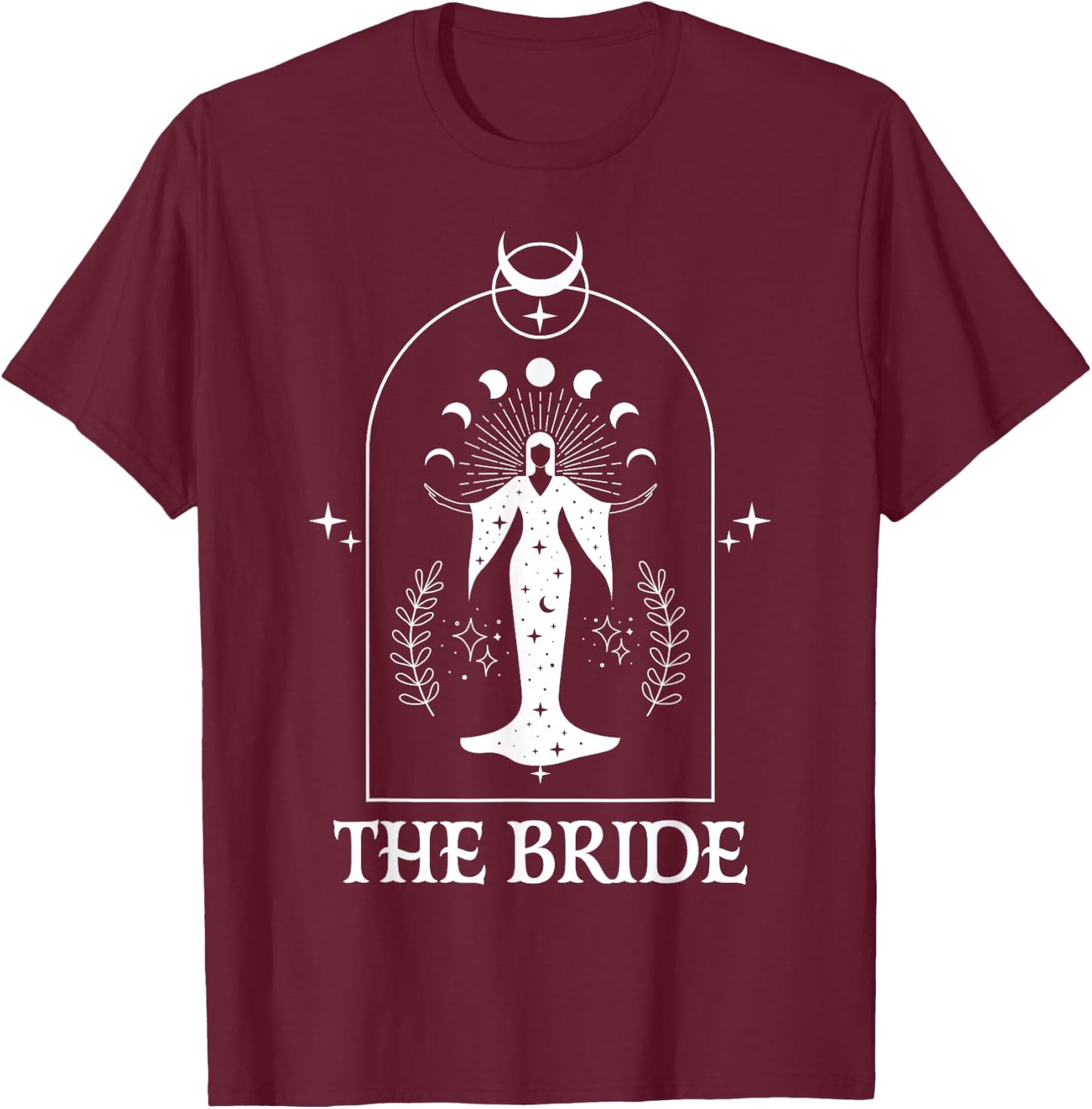The Bride Coven Witch Bachelorette Matching Gothic Halloween T-Shirt - T-Shirt | Maroon