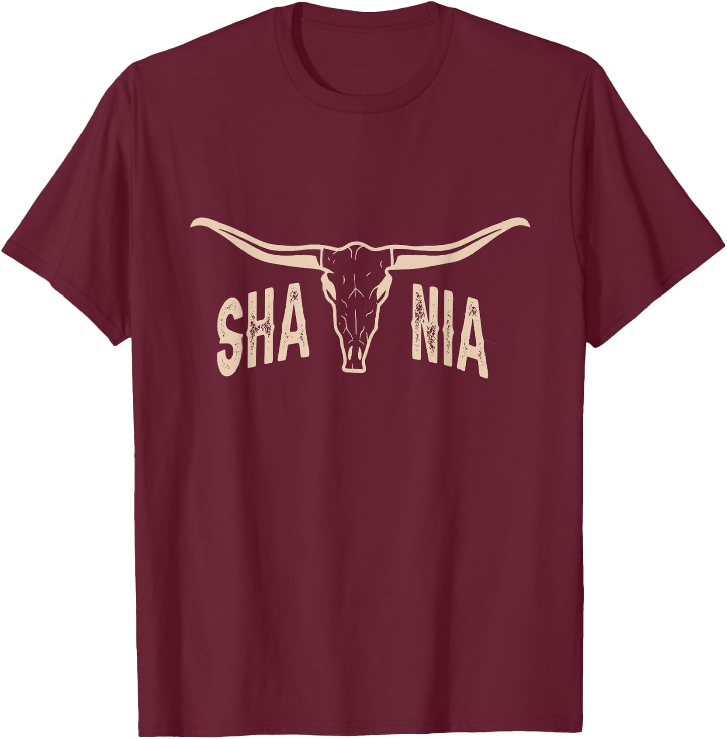 Retro Shania First Name Girl Personalized 80s Vintage Outfit T-Shirt - T-Shirt | Maroon