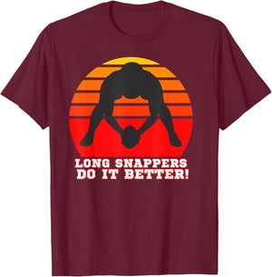 Long Snapper Shirt , Long Snappers, Long Snap Shirt T-Shirt - T-Shirt | Maroon