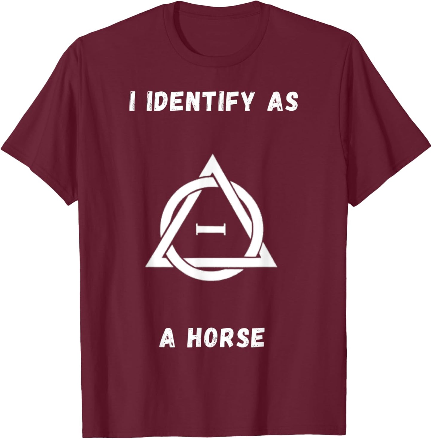 Therianthropy Symbol Identify As A Horse! Therian T-Shirt - T-Shirt | Maroon