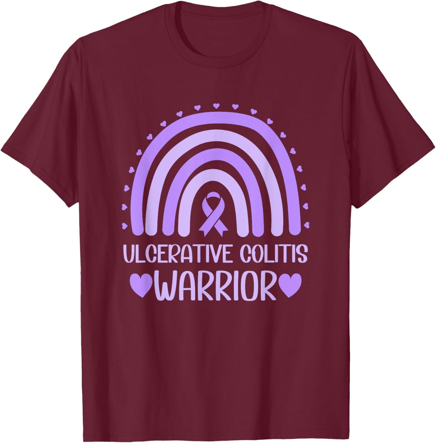 Ulcerative Colitis Warrior Ulcerative Colitis Awareness T-Shirt - T-Shirt | Maroon