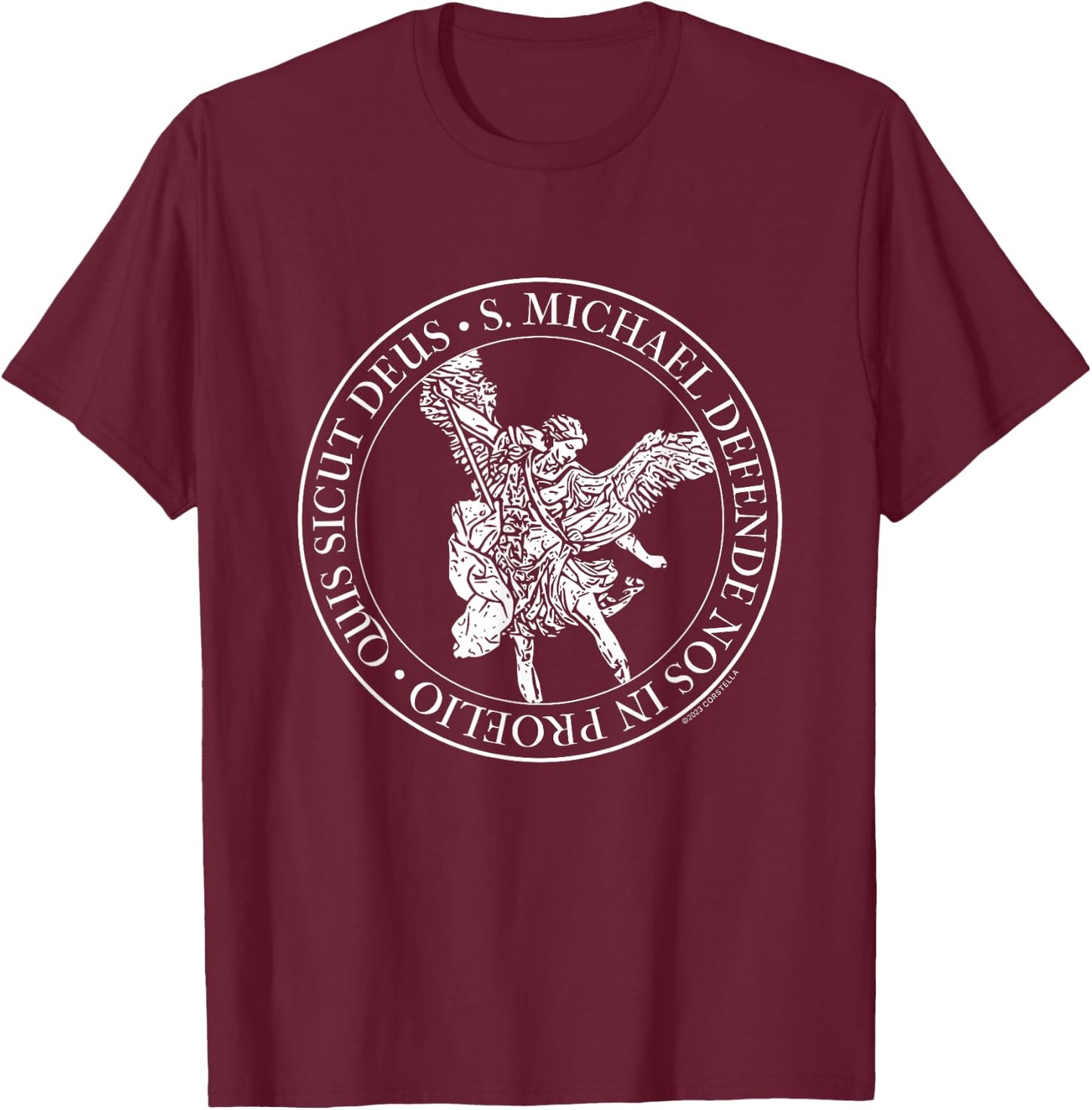 Quis Sicut Deus T-Shirt - T-Shirt | Maroon