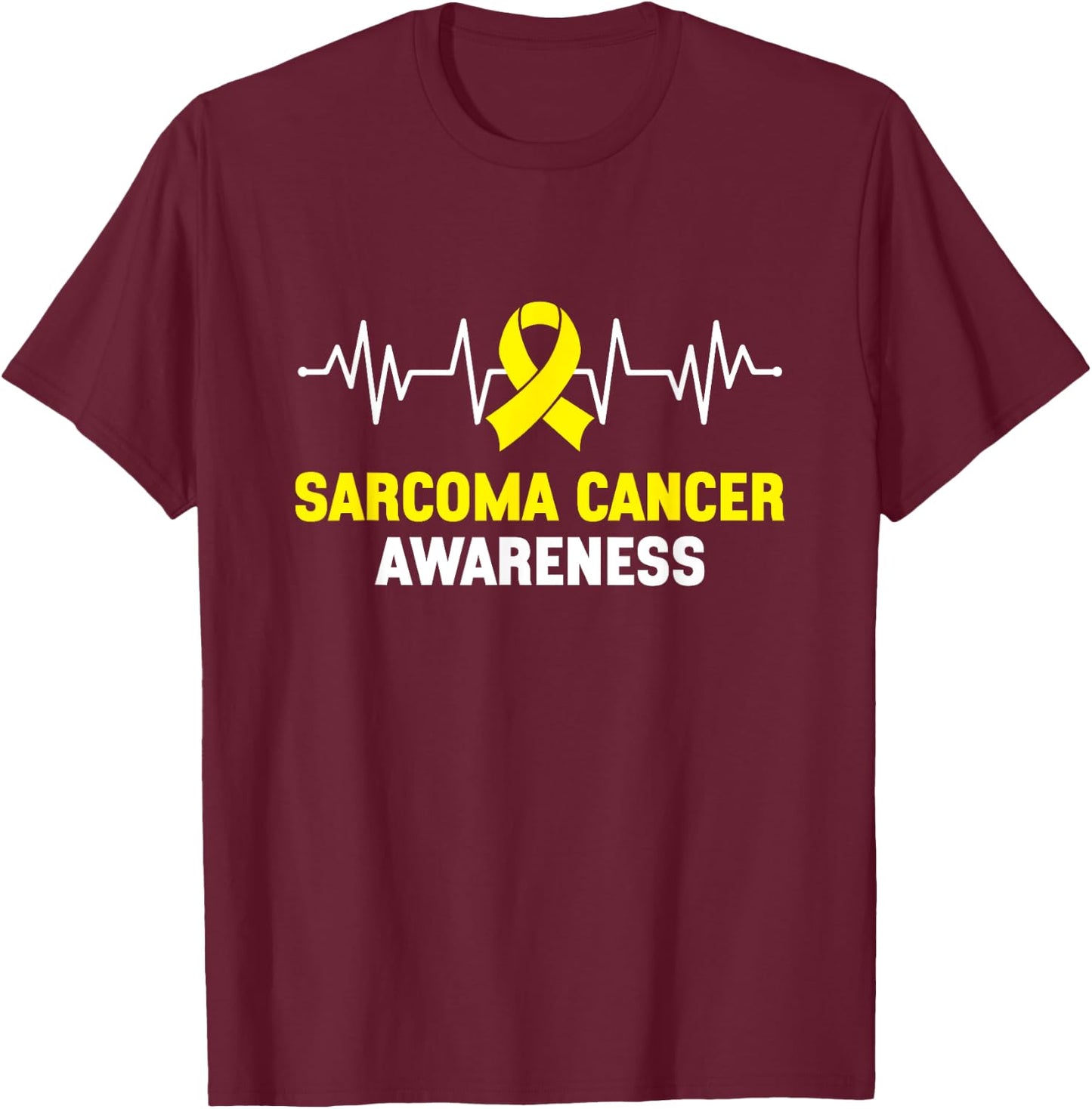 Sarcoma Cancer Warrior Sarcoma Cancer Awareness T-Shirt - T-Shirt | Maroon