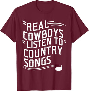 Funny Cowboy Sayings Vintage Country Music Lover T-Shirt - T-Shirt | Maroon
