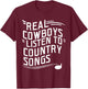 Funny Cowboy Sayings Vintage Country Music Lover T-Shirt - T-Shirt | Maroon