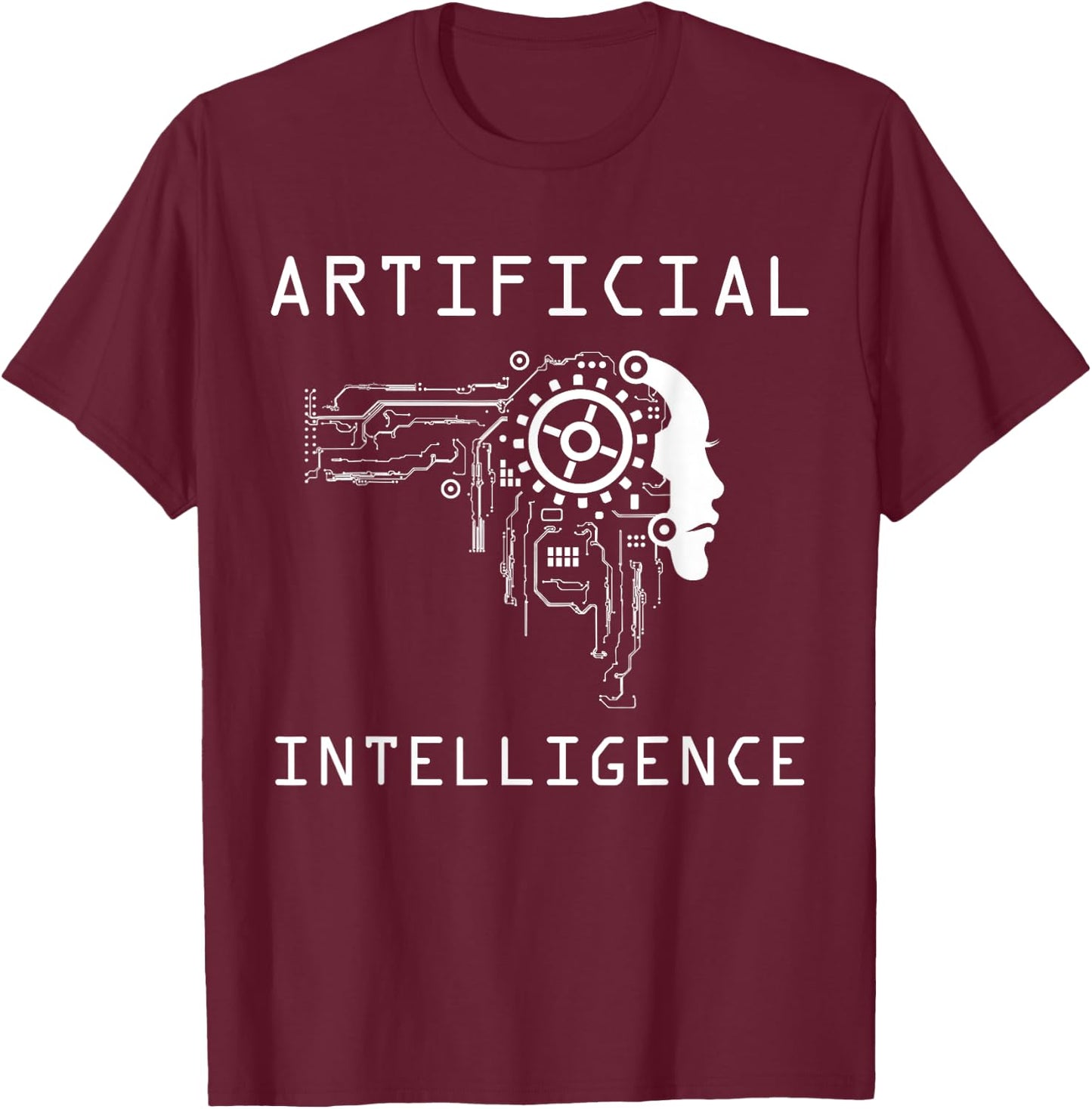 KI developer - artificial brain, artificial intelligence T-Shirt - T-Shirt | Maroon