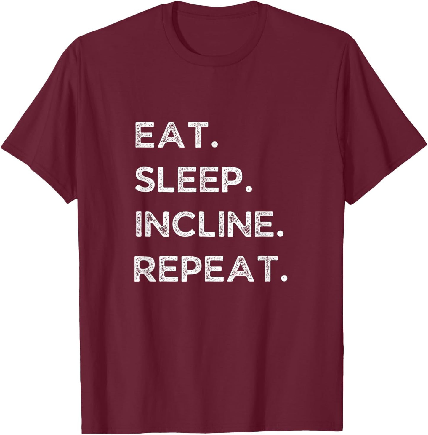 Manitou Colorado The Incline Eat Sleep Incline Repeat T-Shirt - T-Shirt | Maroon