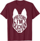 Funny Easy Adult Halloween Costumes Pretend I'm Dogman T-Shirt - T-Shirt | Maroon
