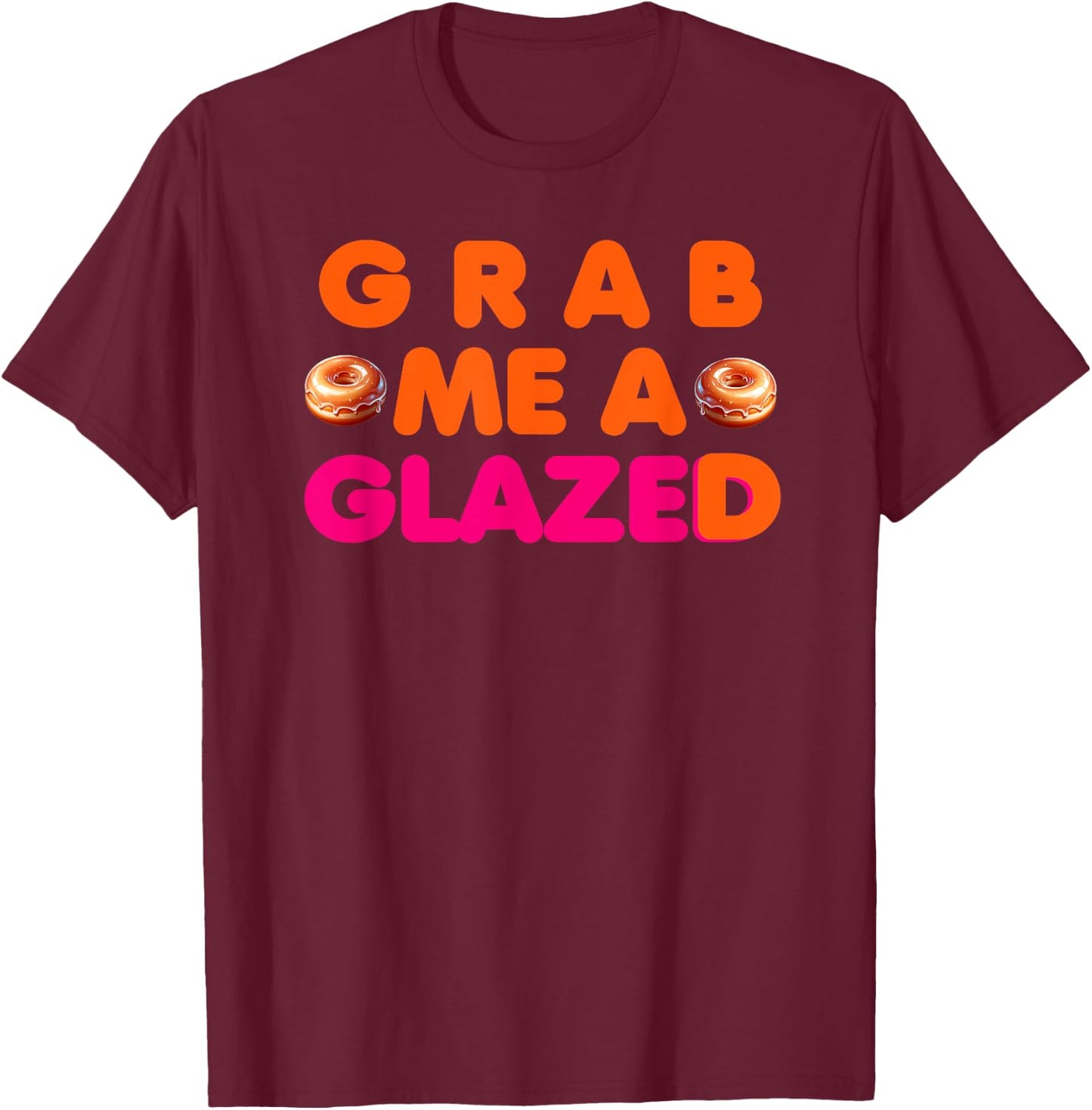 Glazed Donut T-Shirt - T-Shirt | Maroon