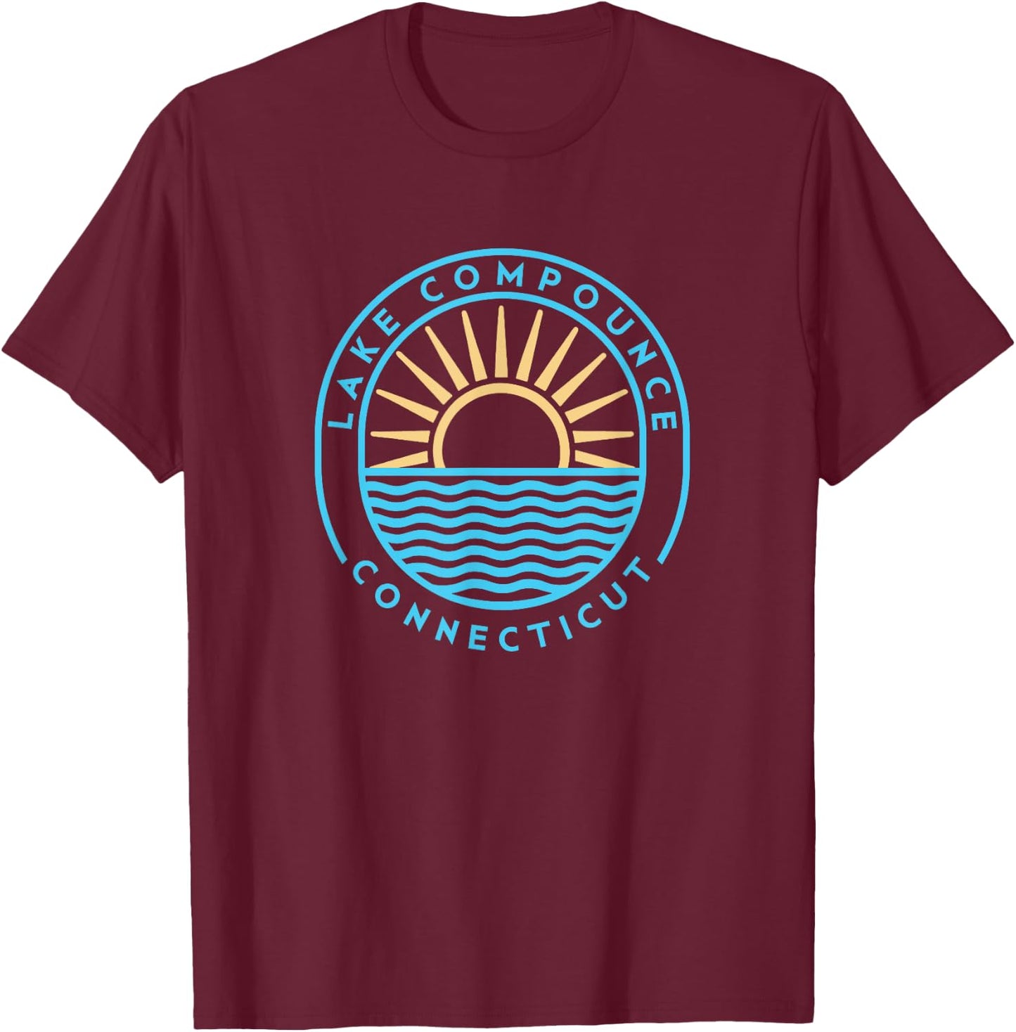 Lake Compounce Connecticut Outdoors Vintage T-Shirt - T-Shirt | Maroon