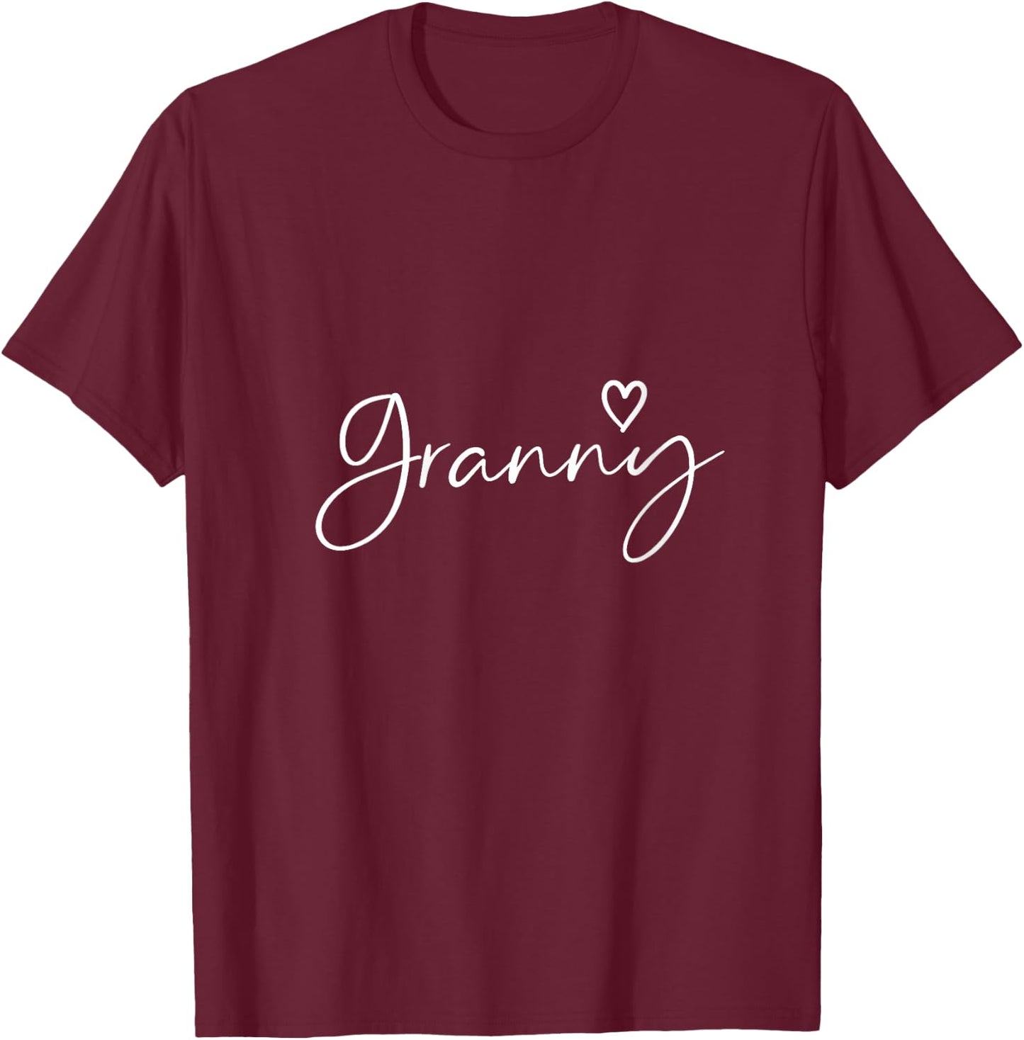 Granny Gifts Grandma Heart Mother's Day Granny V-Neck T-Shirt - T-Shirt | Maroon
