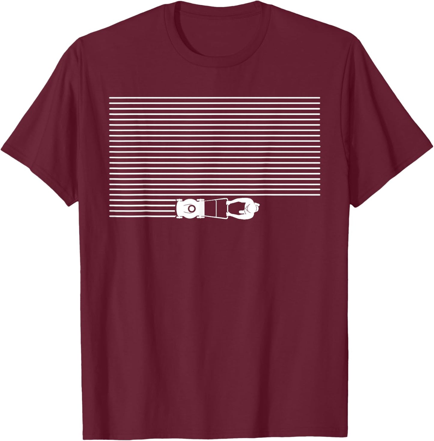 Lawn mowing Design for a Gardener T-Shirt - T-Shirt | Maroon