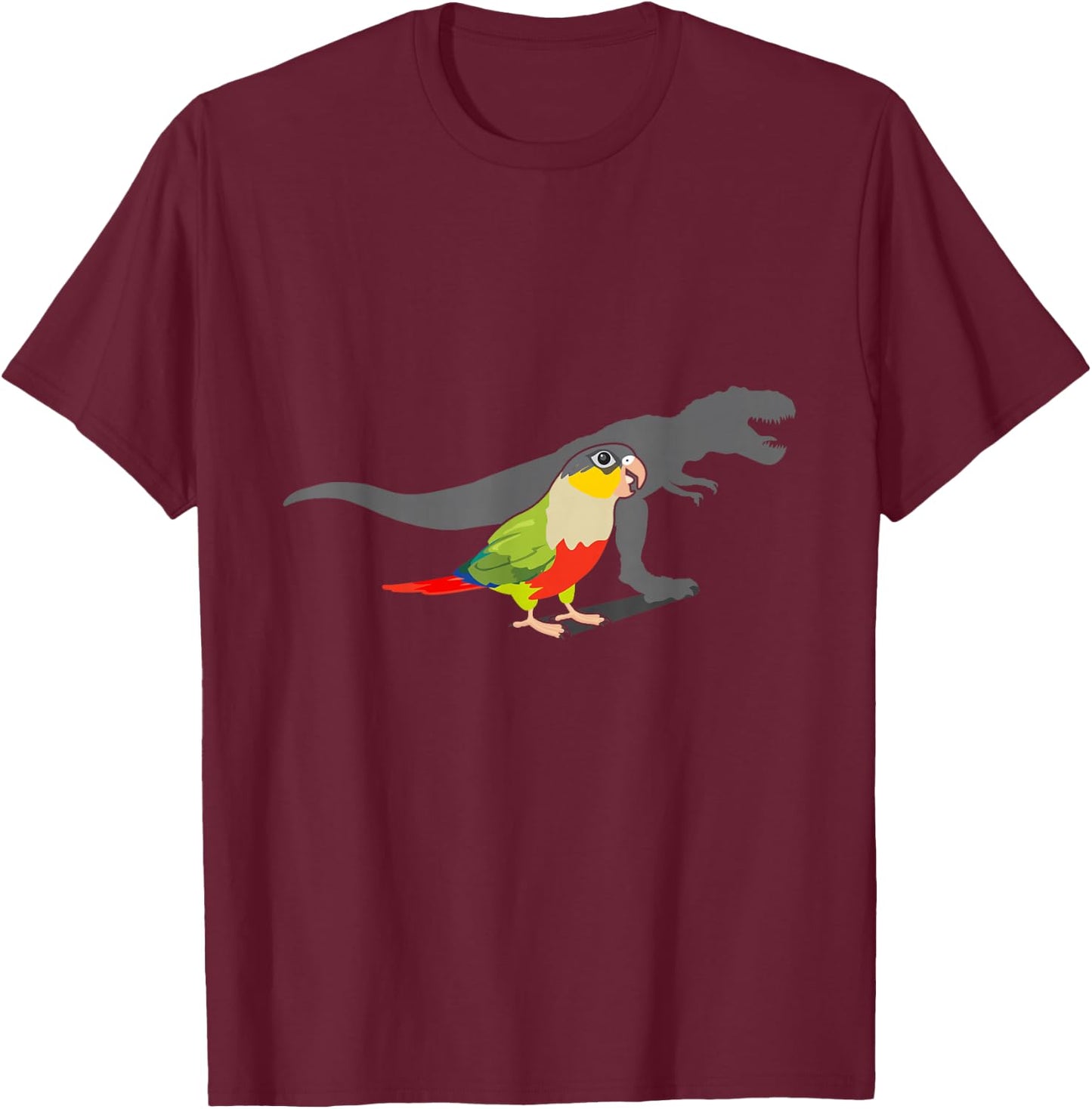 Screaming Conure T-Rex Shirt Parrot Shirt For Kids T-Shirt - T-Shirt | Maroon