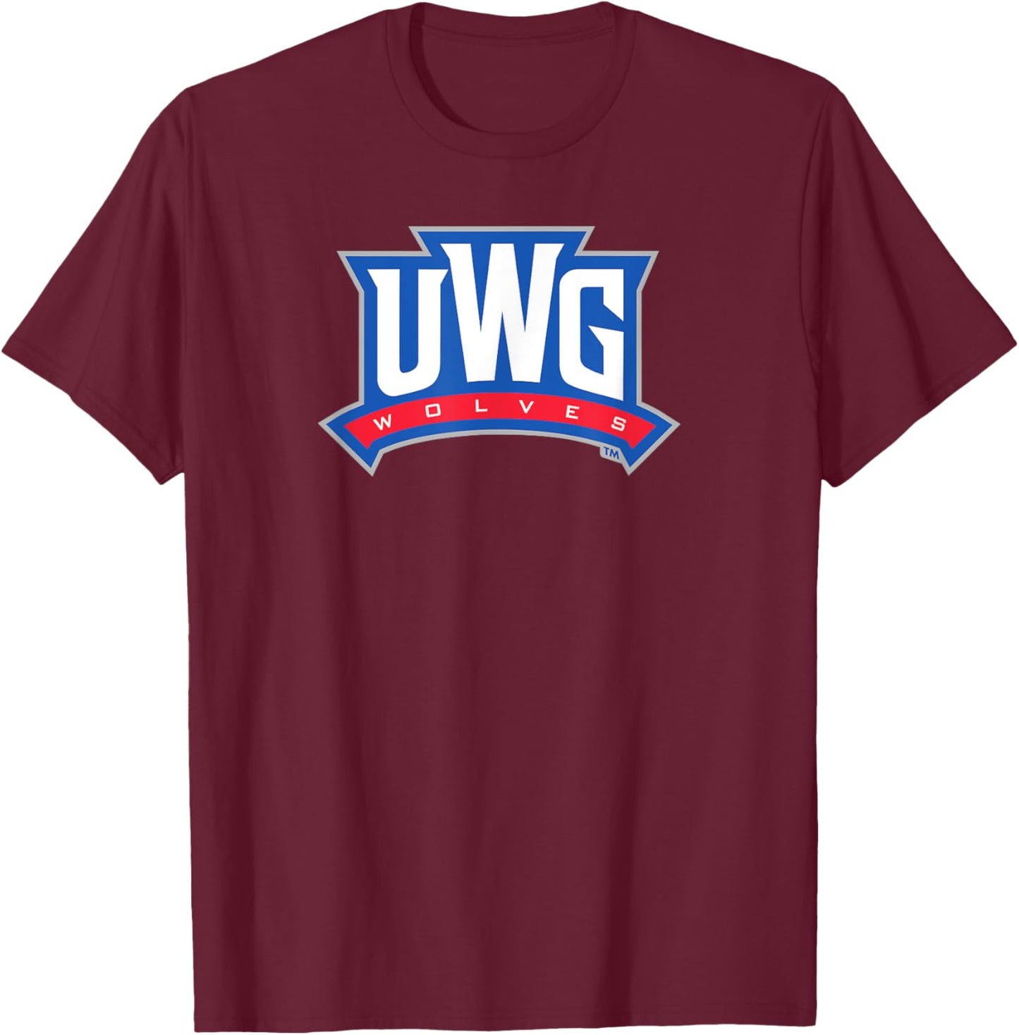 UWG Wolves Arch Athletics Wordmark Standard T-Shirt - T-Shirt | Maroon