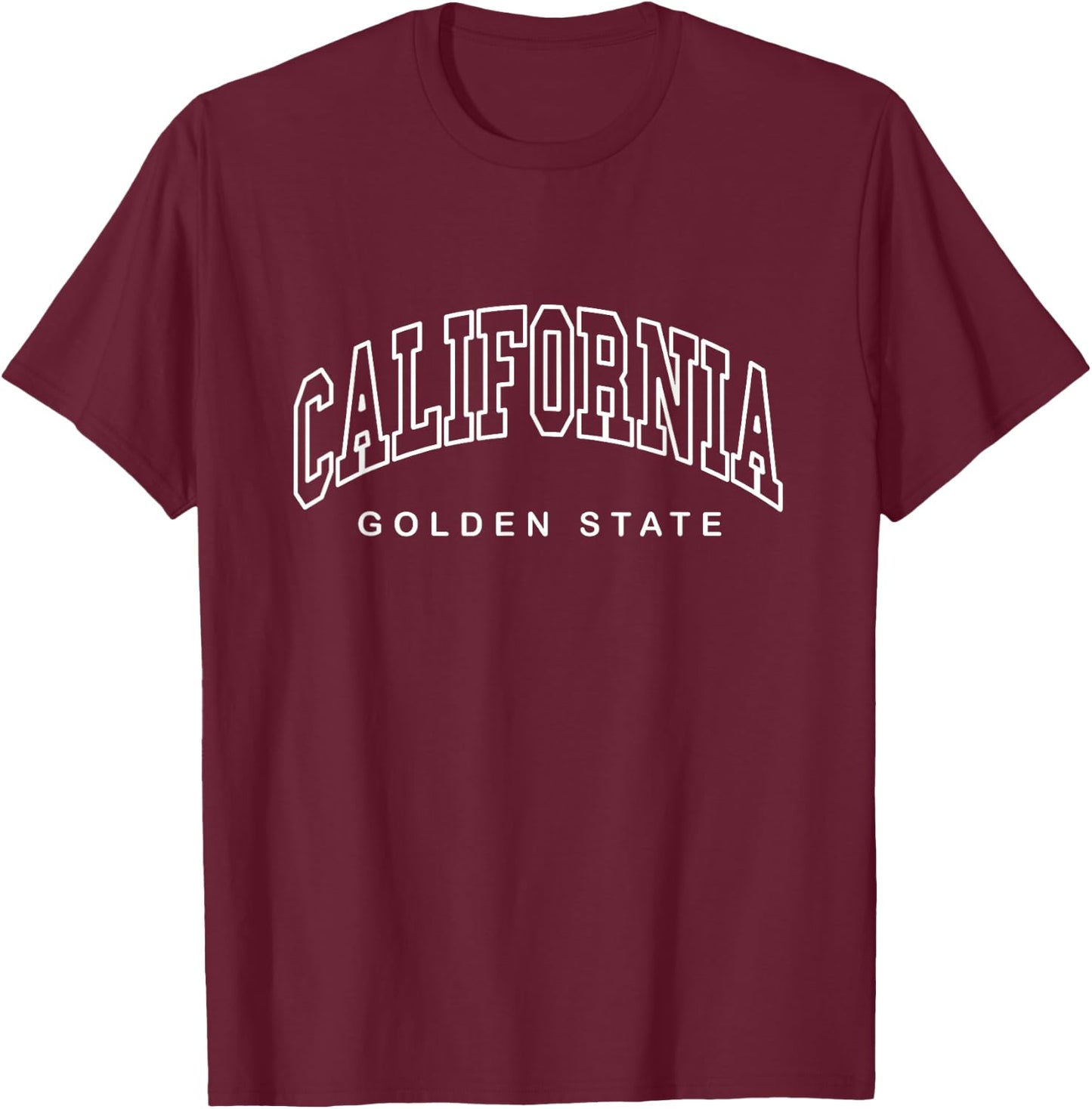 CALIFORNIA - Minimalistic Throwback Design - Classic T-Shirt - T-Shirt | Maroon