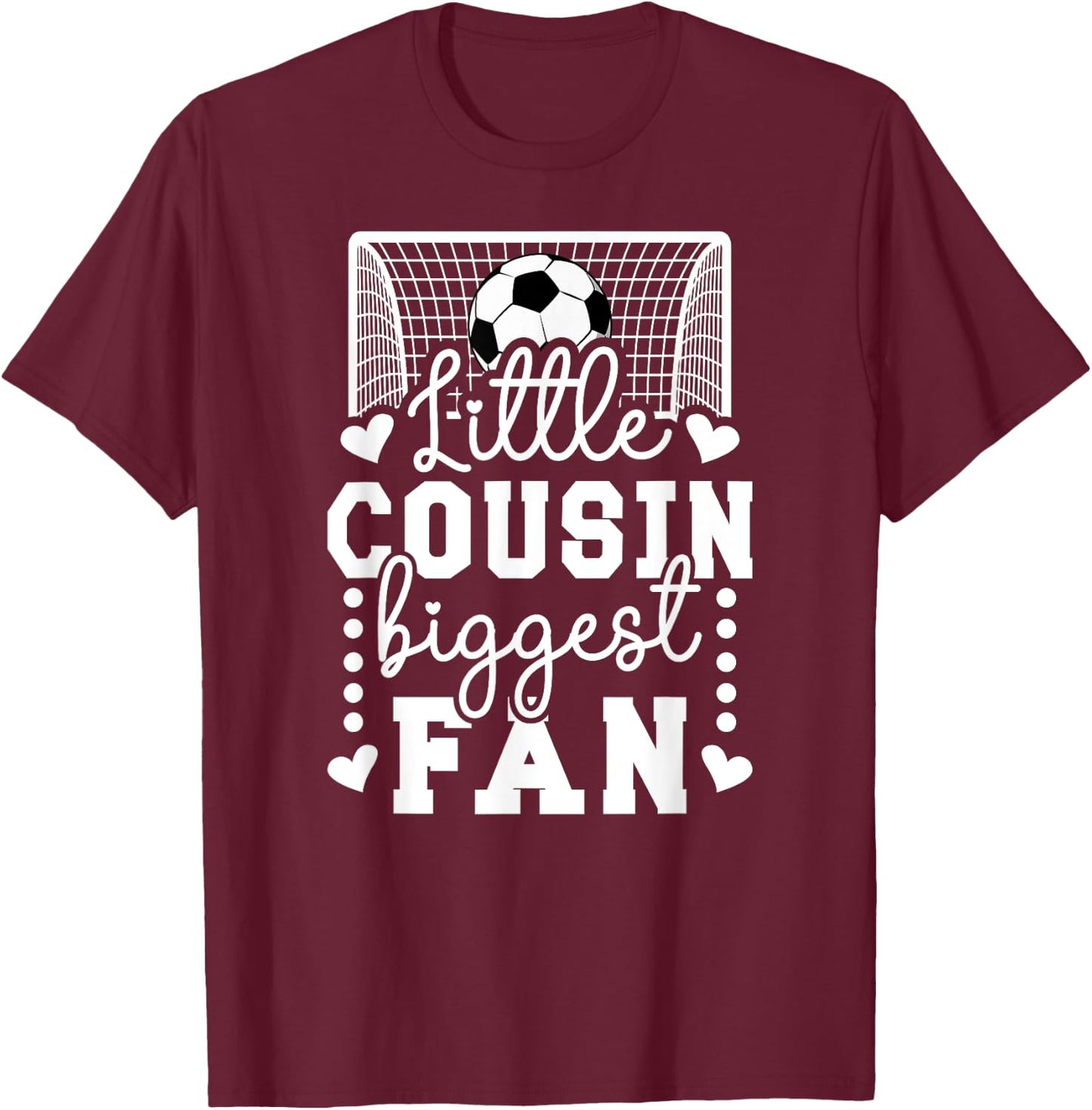Little Cousin Soccer Goalie Cousin Of A Soccer Keeper Cousin T-Shirt - T-Shirt | Maroon