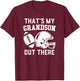 Football Grandpa, Grandparent, That's my Grandson out there T-Shirt - T-Shirt | Maroon