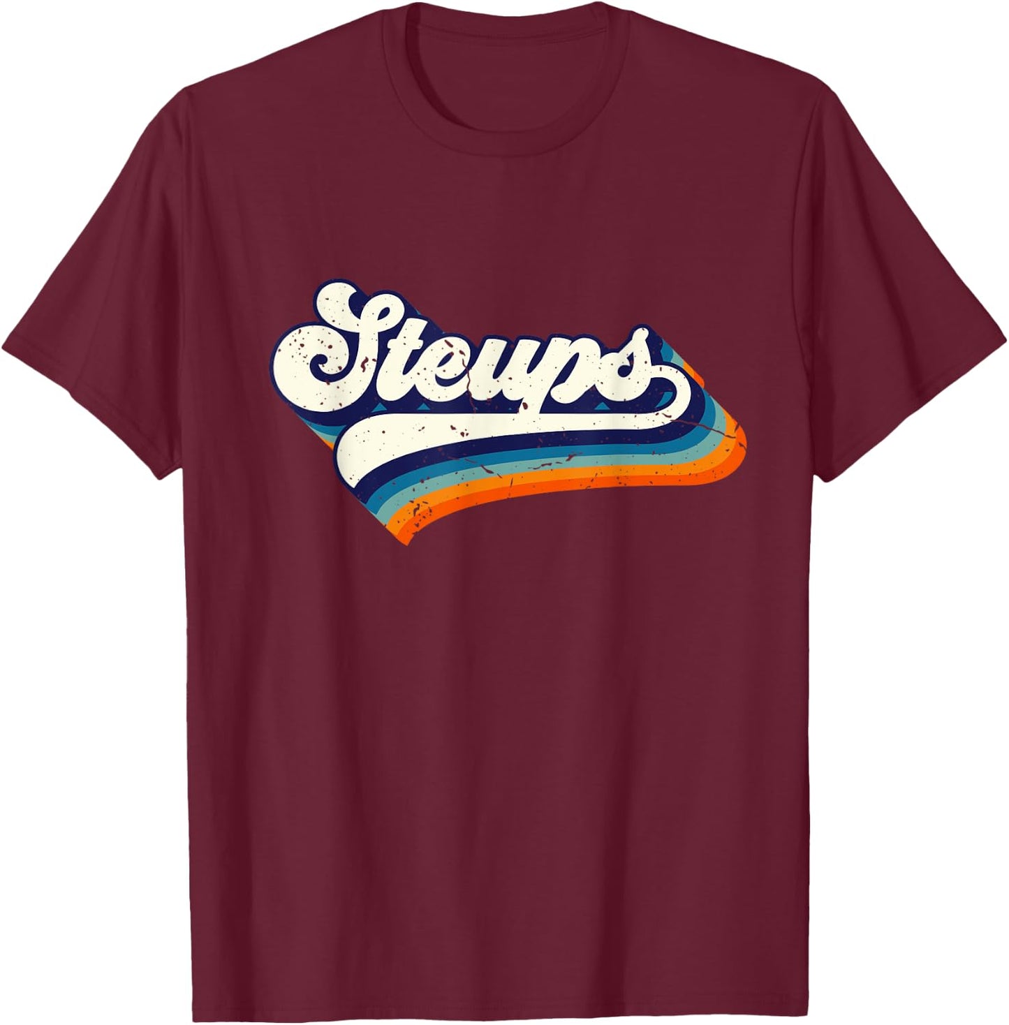 Steups Trinidad and Tobago Funny Pride Flag Retro style T-Shirt - T-Shirt | Maroon