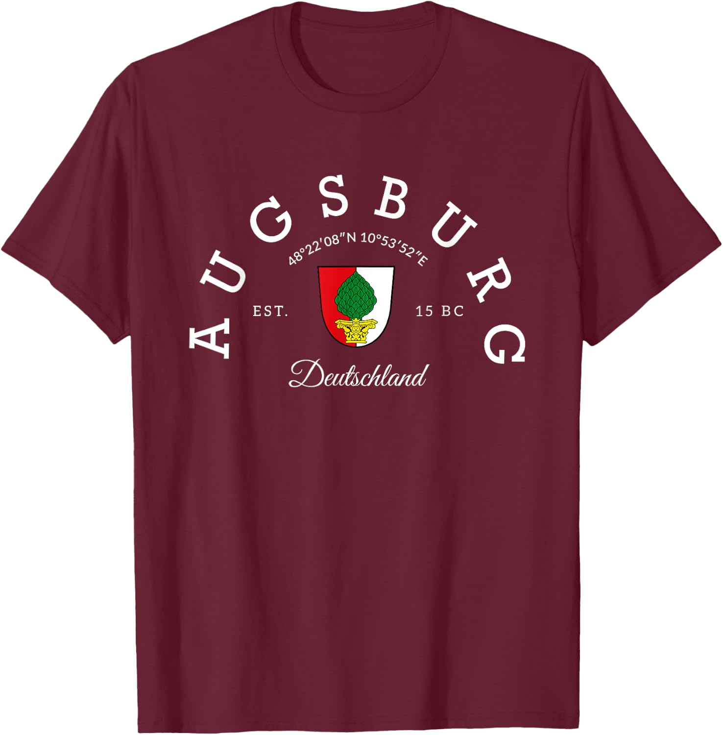 Augsburg Germany vacation to Augsburg gift Germany Augsburg T-Shirt - T-Shirt | Maroon