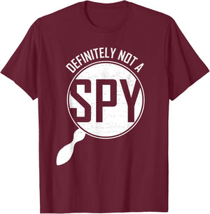 Definitely Not A Spy Funny Halloween Costume T-Shirt - T-Shirt | Maroon