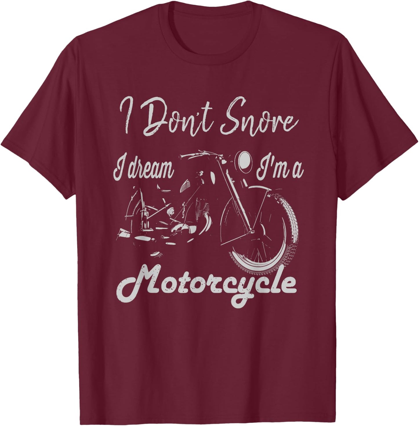 Old Motorcycle Grandpa Dad Opa Daddy Father Day Gift T-Shirt - T-Shirt | Maroon