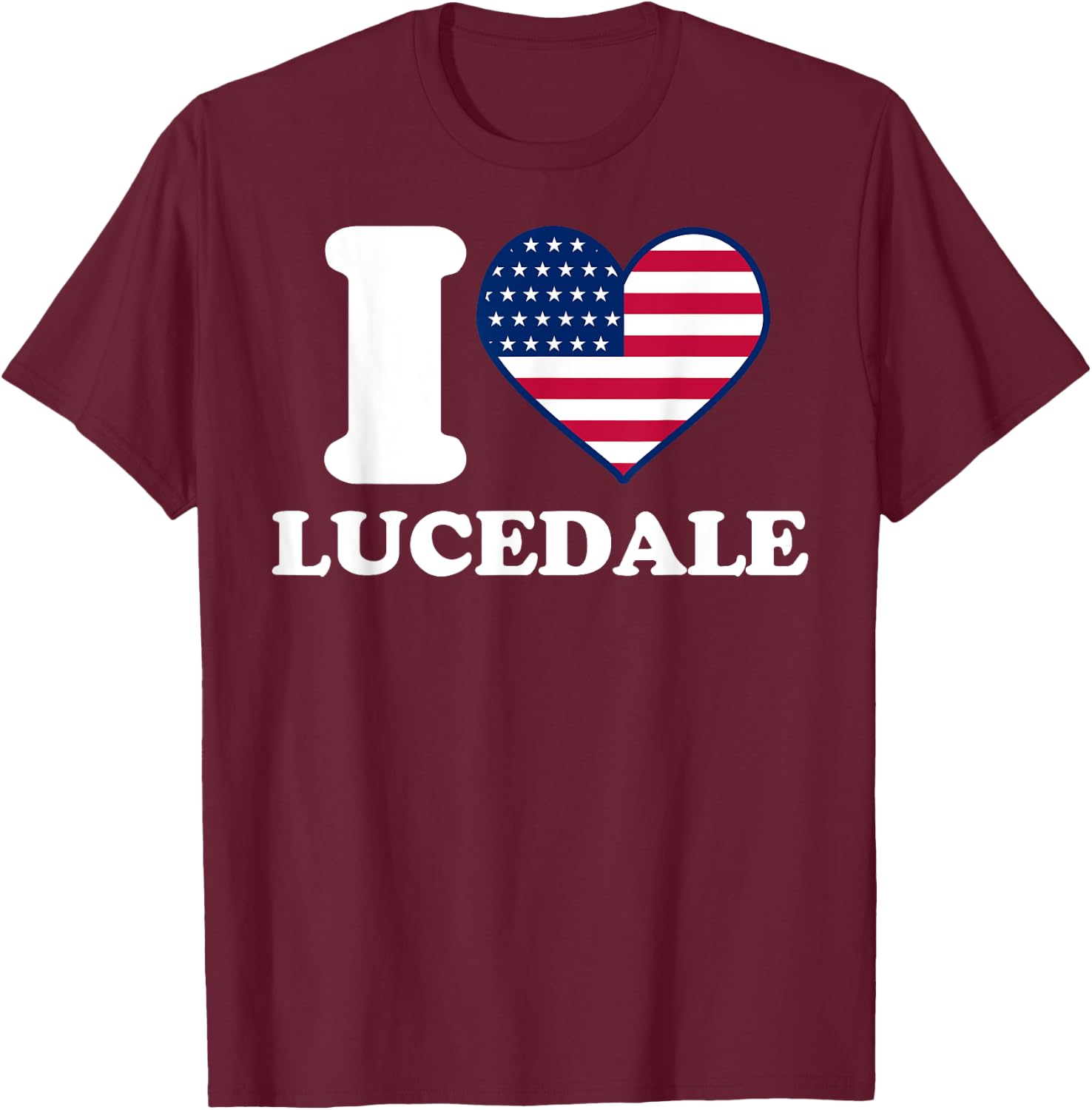 I love Lucedale I heart Lucedale T-Shirt - T-Shirt | Maroon
