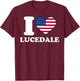 I love Lucedale I heart Lucedale T-Shirt - T-Shirt | Maroon