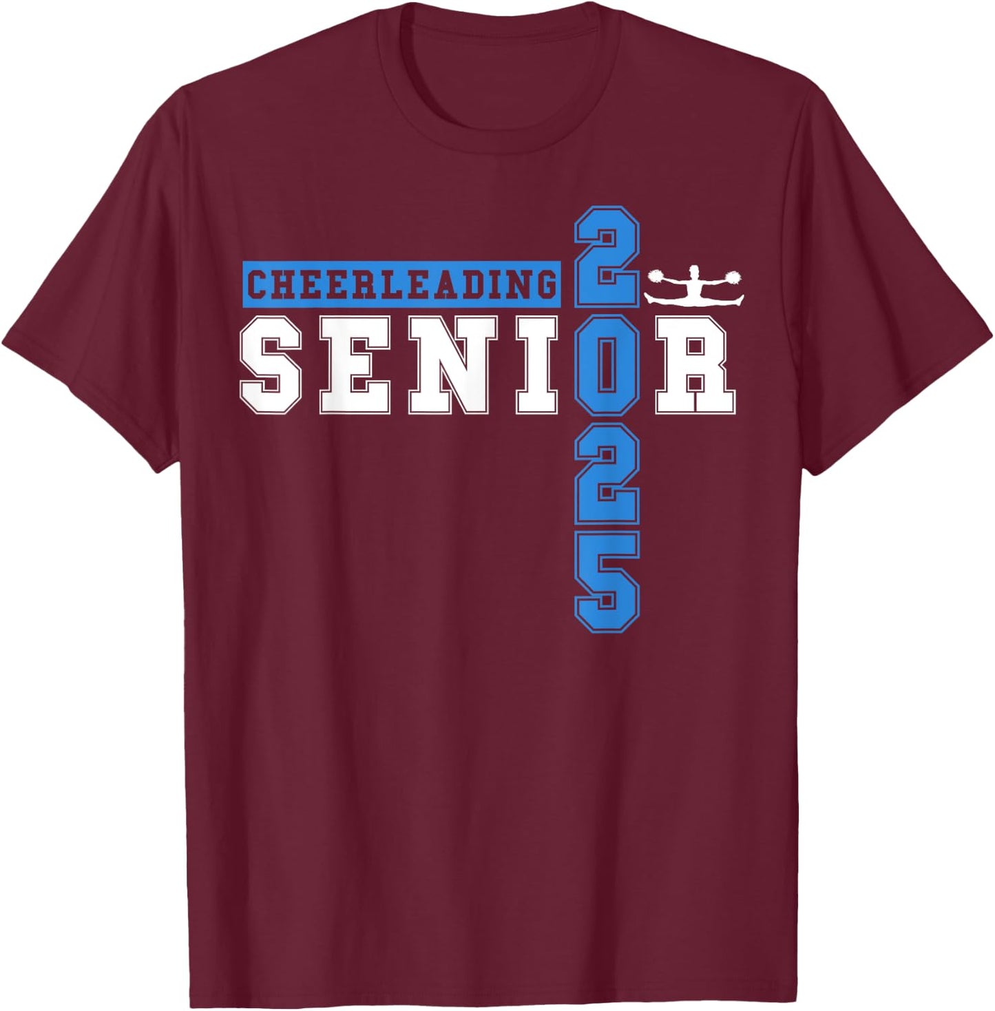 Cheerleading Senior Night Cheer Senior 2025 Graduation 23 T-Shirt - T-Shirt | Maroon