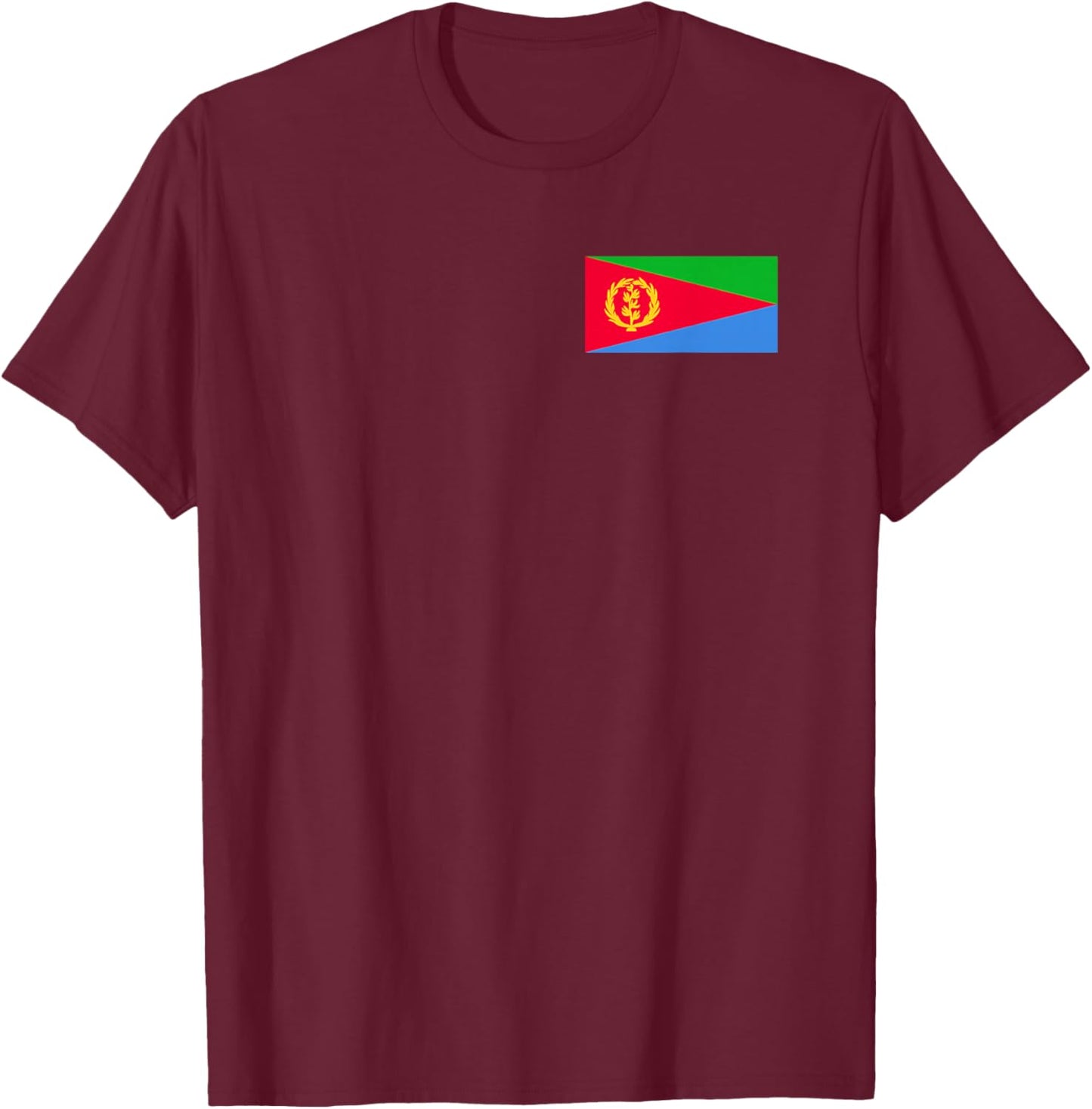 Eritrean Flag of Eritrea T-Shirt - T-Shirt | Maroon