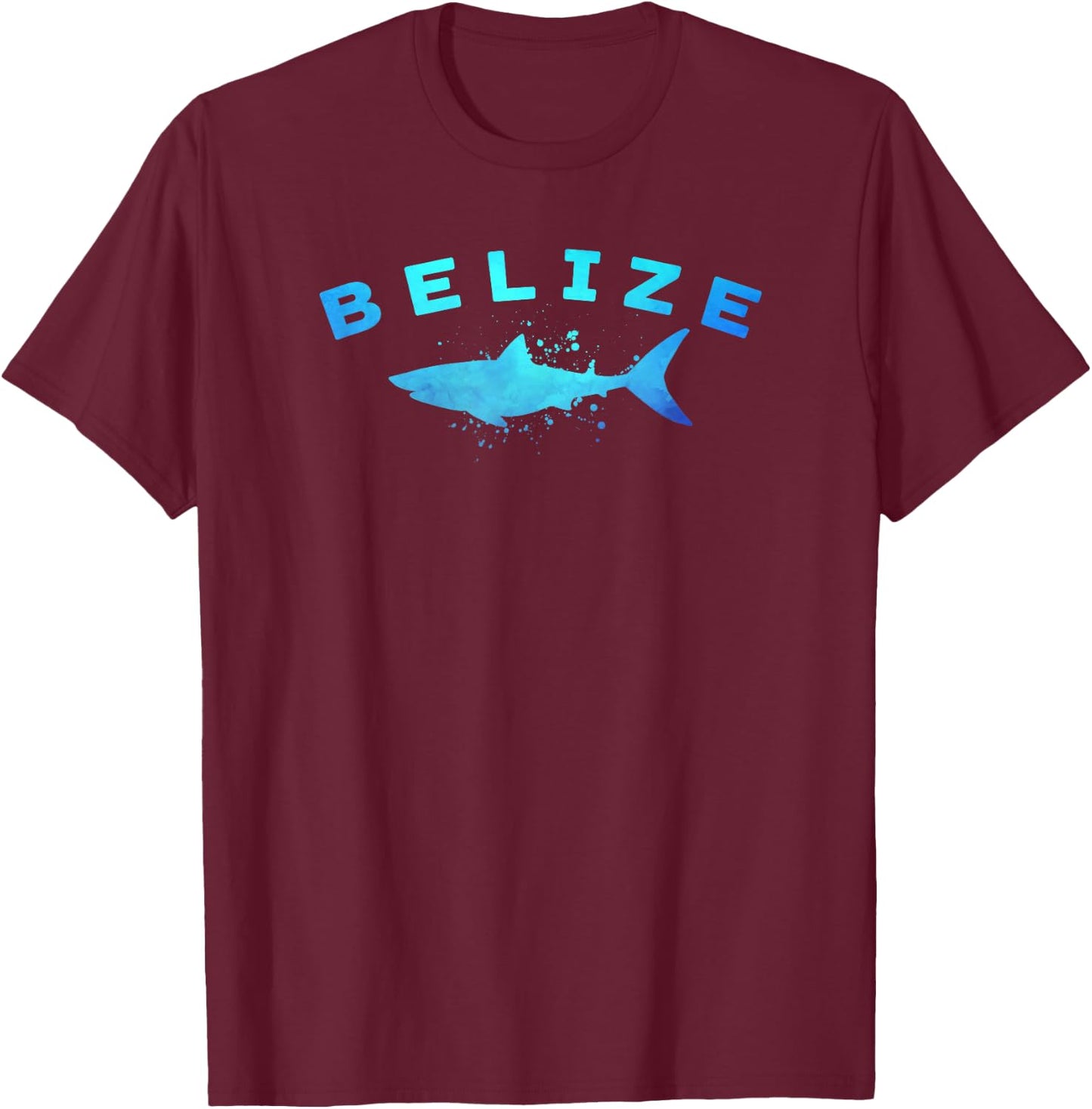 BELIZE Caribbean Beach Vacation Diving Trip Vintage Shark T-Shirt - T-Shirt | Maroon