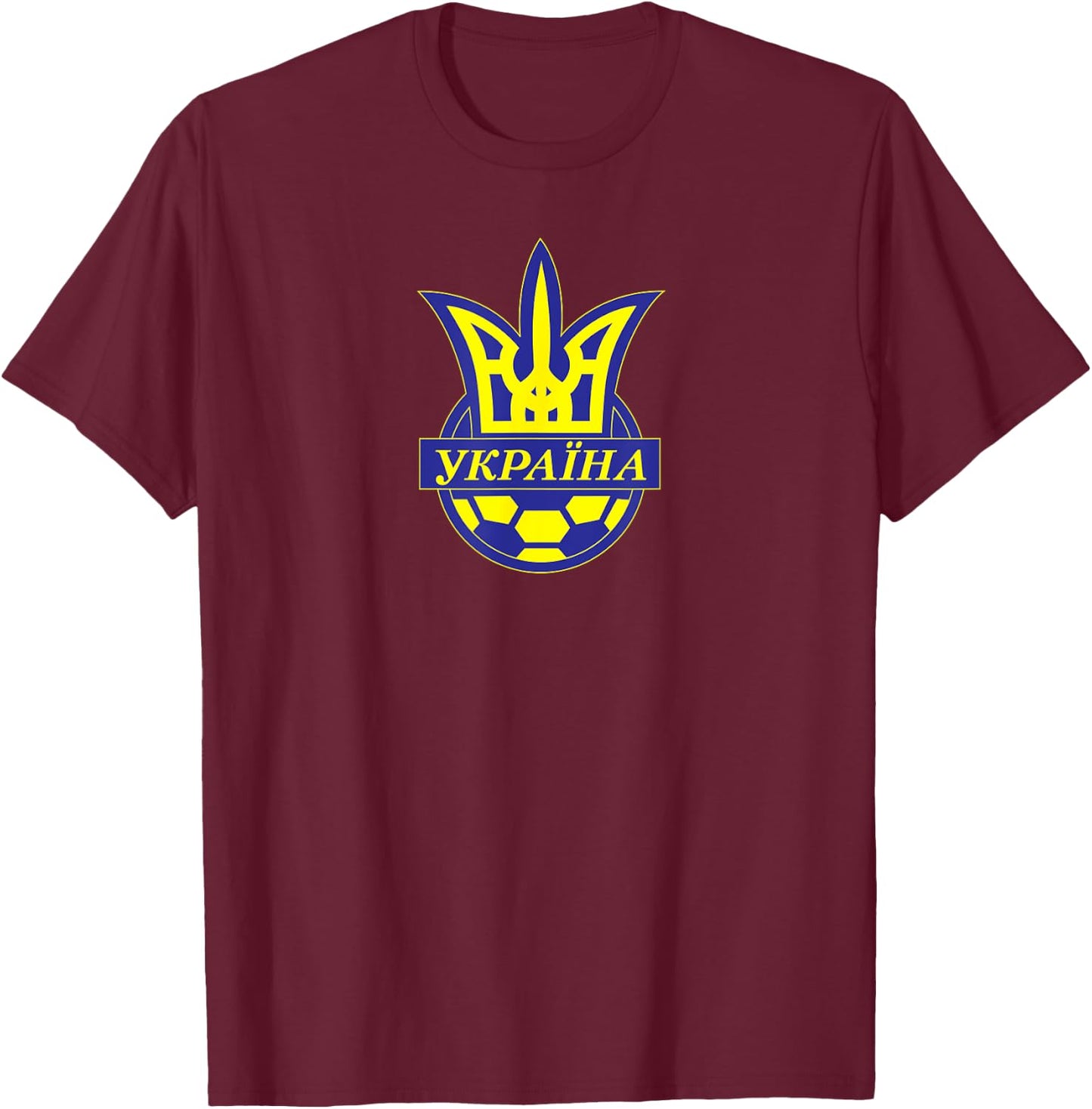 Football Federation of Ukraine Soccer T-Shirt - T-Shirt | Maroon