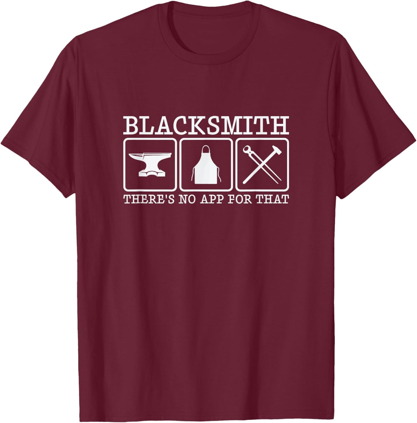 Blacksmith Metal Pounder Steel Workers Forge T-Shirt - T-Shirt | Maroon