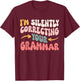 English Teacher Grammar Police Men Women Girls Kids T-Shirt - T-Shirt | Maroon