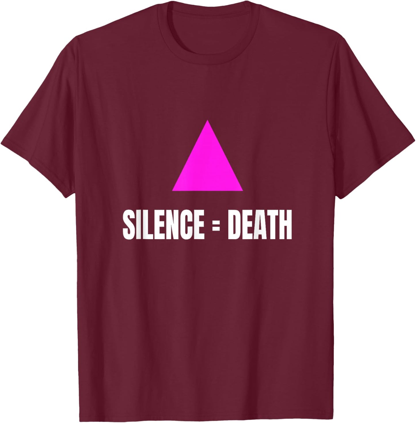 Power and Protest Silence = Death / Silence = Mort T-Shirt - T-Shirt | Maroon