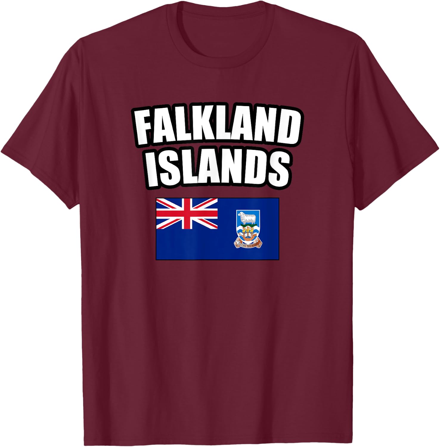 Falkland Islands T-Shirt - T-Shirt | Maroon