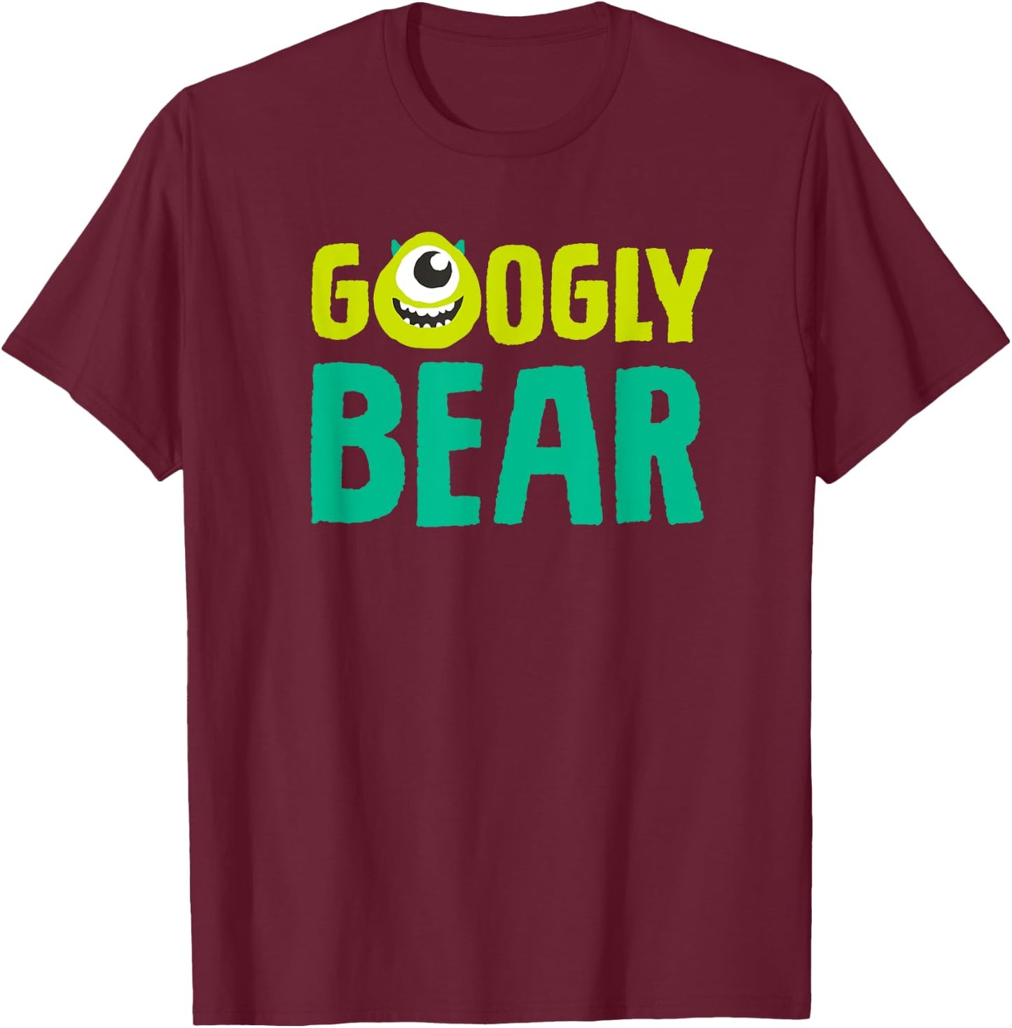 Disney and Pixar’s Monsters, Inc. Mike Wazowski Googly Bear T-Shirt - T-Shirt | Maroon