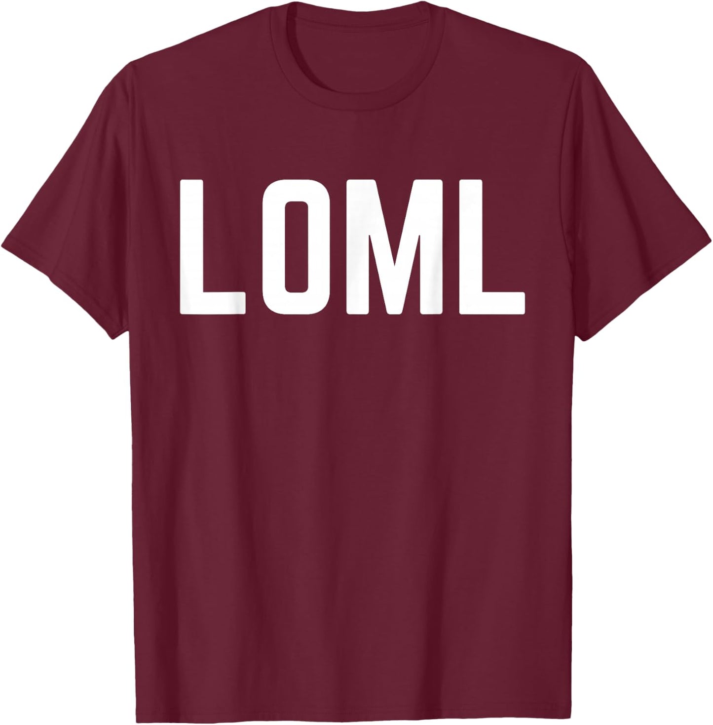 LOML Cute Couples Date, Valentines and Anniversary T-Shirt - T-Shirt | Maroon
