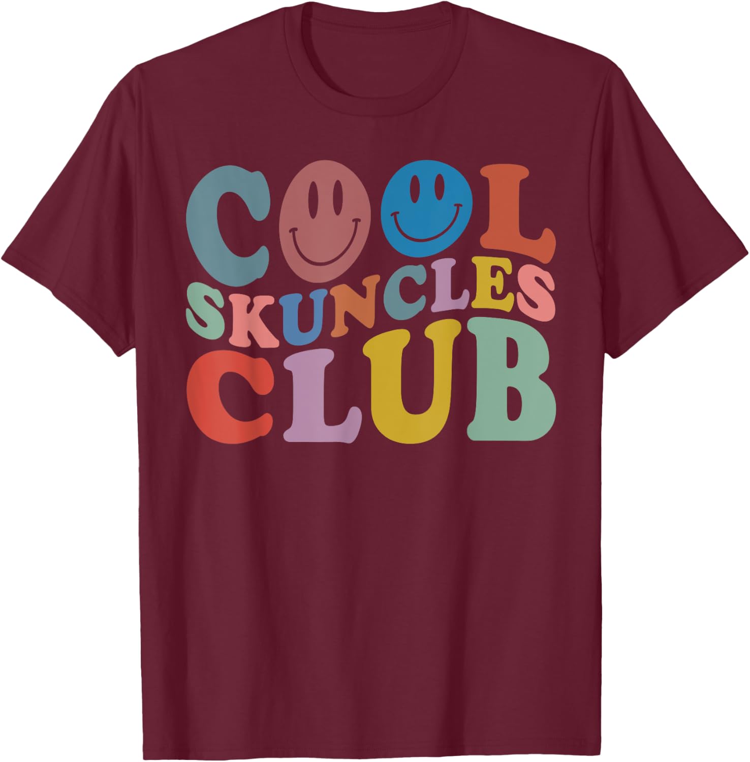 Retro Cool Skuncles Club, Cannabis Marijuana Cool Uncle T-Shirt - T-Shirt | Maroon