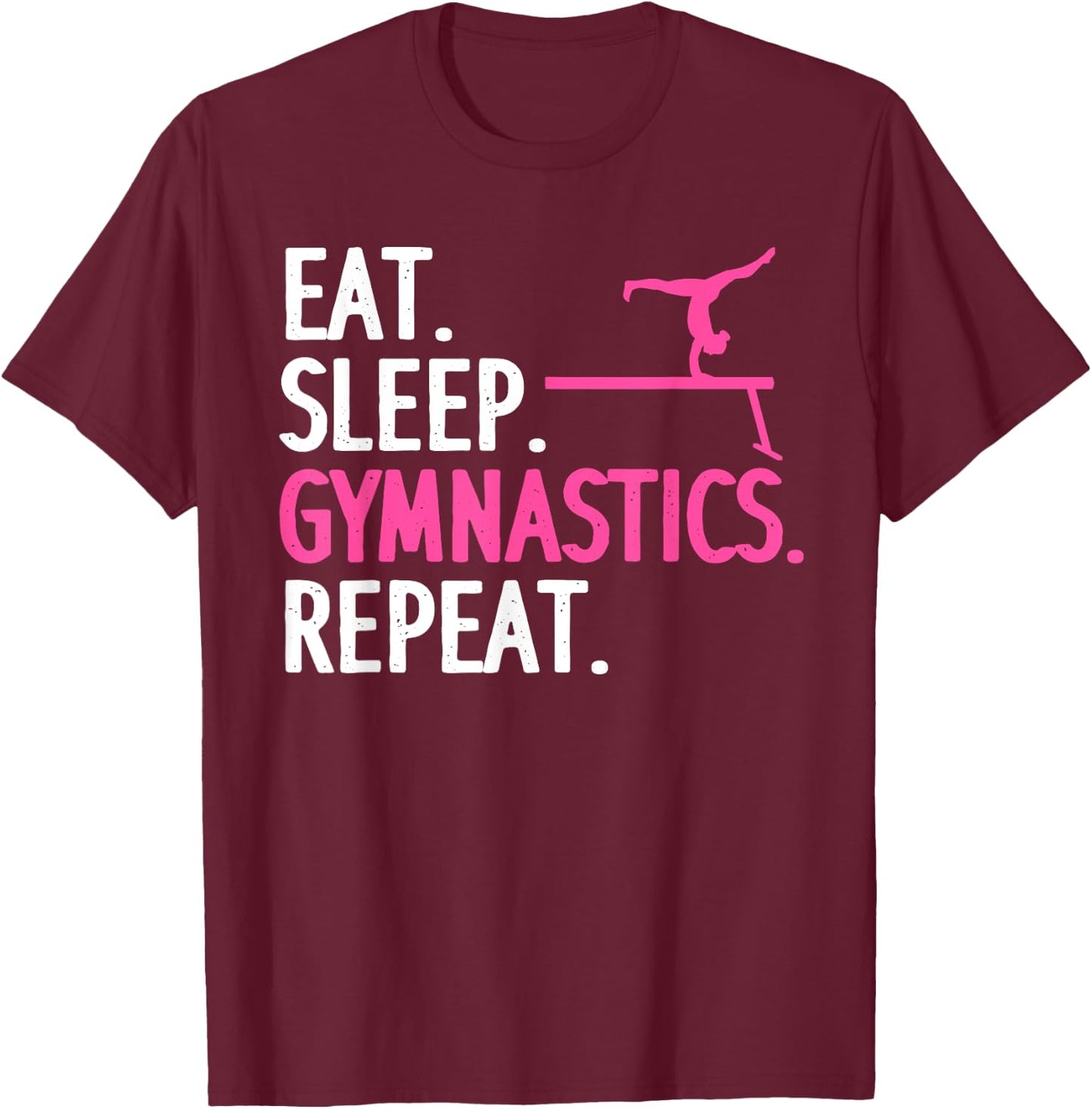Funny Gymnastics Girls Gymnast Handstand Tumbling T-Shirt - T-Shirt | Maroon