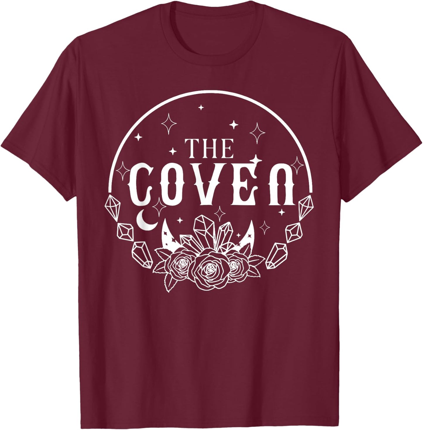 The Coven Bride Gothic Bachelorette Bach Party Matching T-Shirt - T-Shirt | Maroon