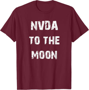 NVDA To The Moon T-Shirt - T-Shirt | Maroon
