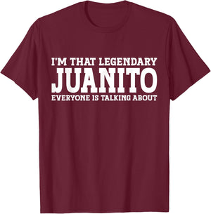 Juanito Personal Name First Name Funny Juanito T-Shirt - T-Shirt | Maroon