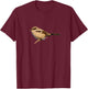 Loggerhead Shrike Shirt Bird Watcher Song Bird Butcherbird T-Shirt - T-Shirt | Maroon