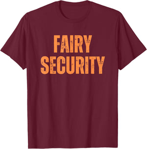 Orange Halloween Fairy Security T-Shirt - T-Shirt | Maroon