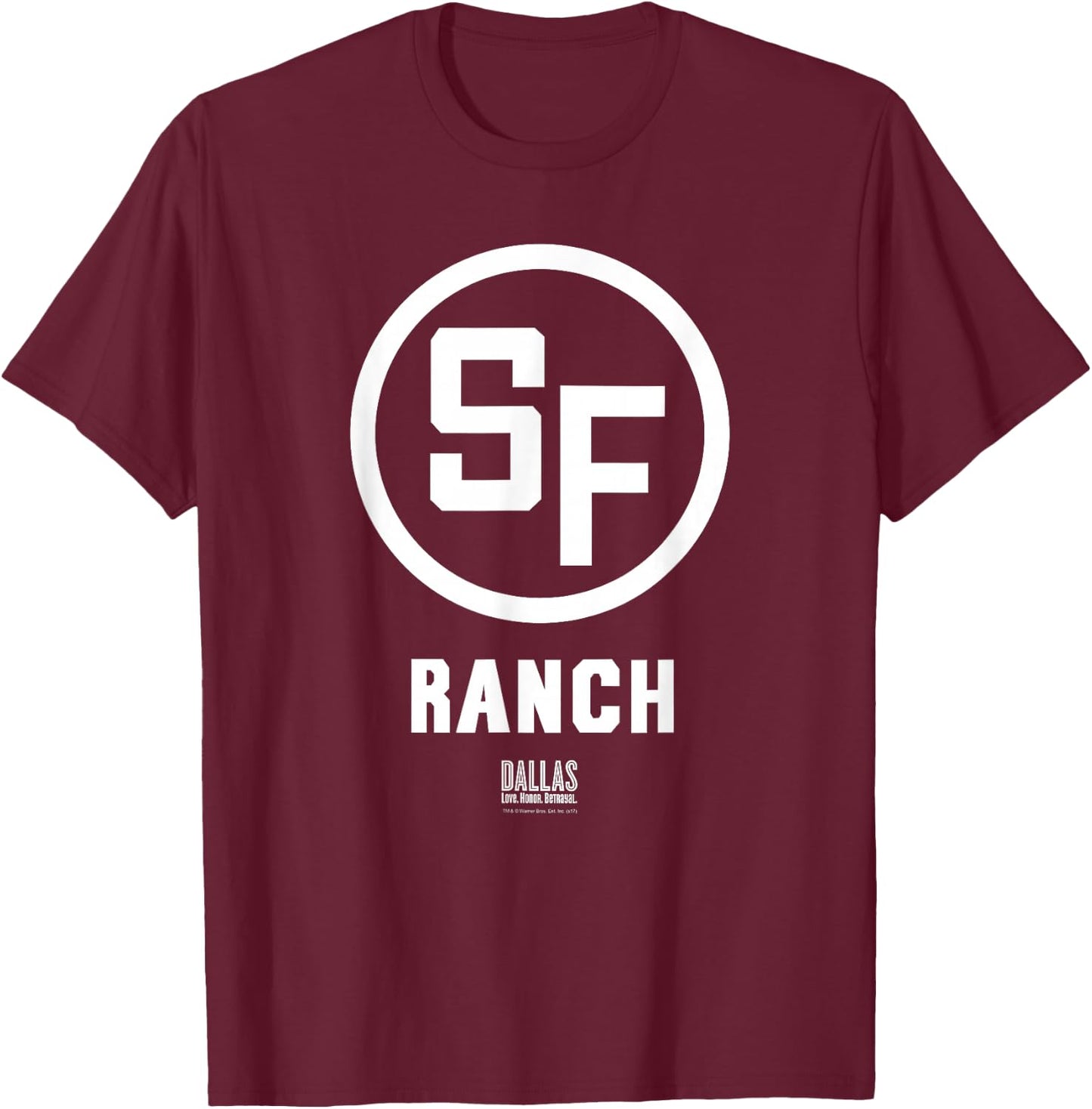 Dallas TV Series Southfork Ranch T-Shirt - T-Shirt | Maroon
