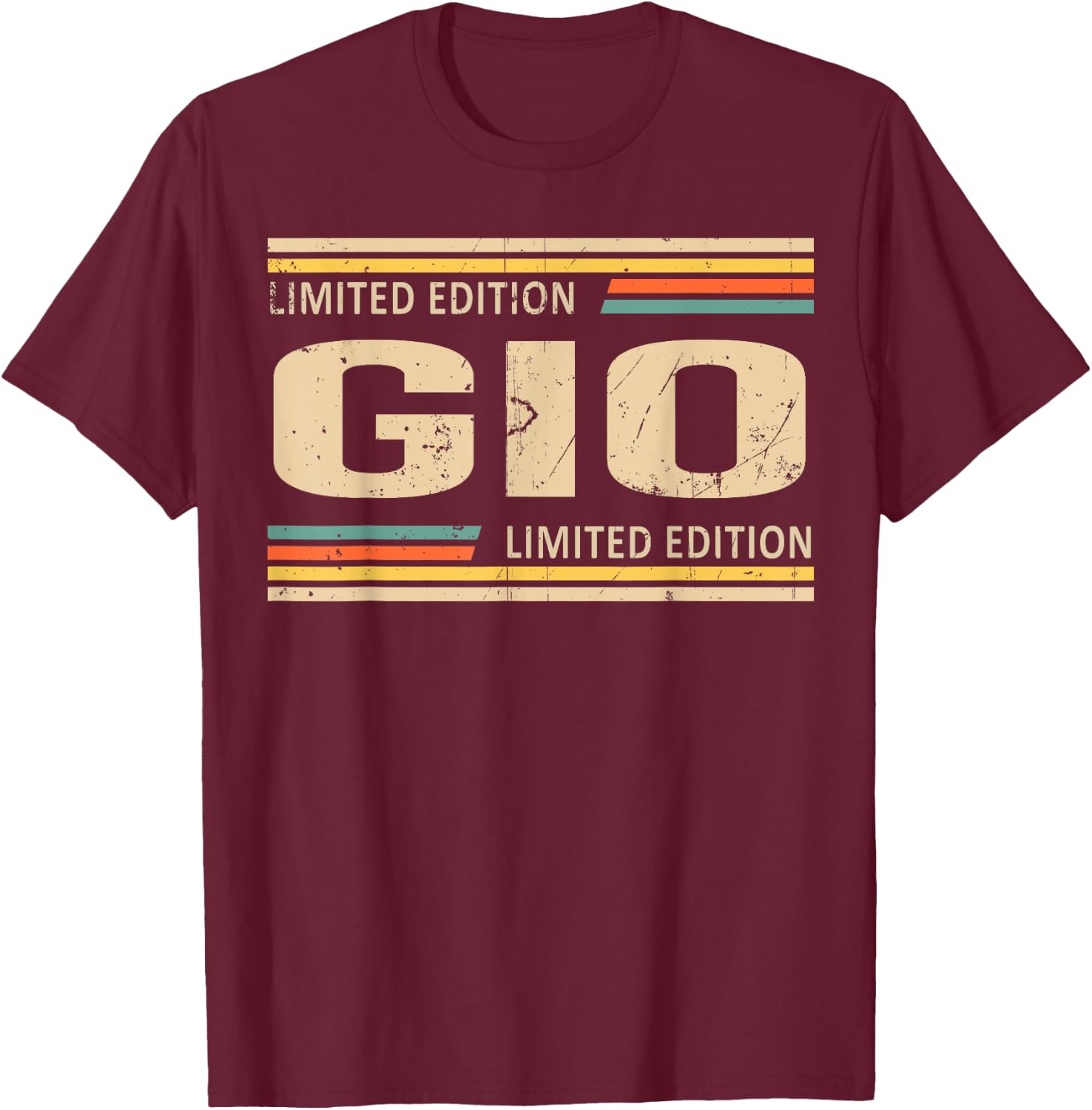 GIO Limited Edition Shirt GIO Name Personalized T-Shirt - T-Shirt | Maroon