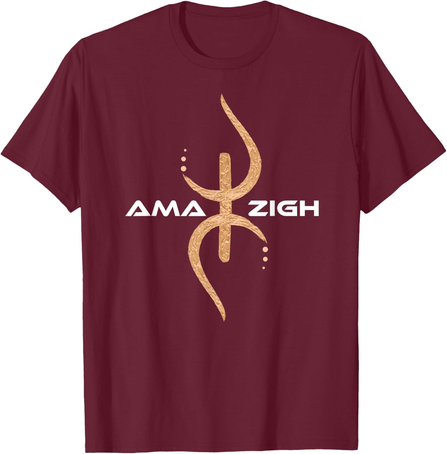 Proud Amazigh Roots Berber Heritage, Amazigh Identity Lovers T-Shirt - T-Shirt | Maroon
