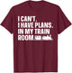 Funny Train Art Women Railroad Conductor Train Lover T-Shirt - T-Shirt | Maroon