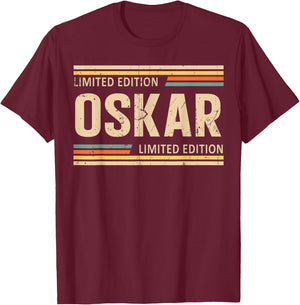 OSKAR Limited Edition Shirt OSKAR Name Personalized T-Shirt - T-Shirt | Maroon