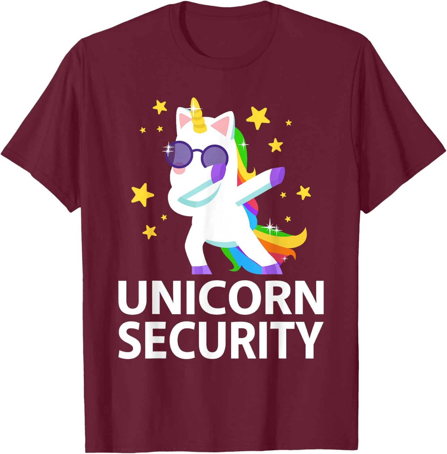 Unicorn Headband Adult Unicorn Onesie Unicorn Security T-Shirt - T-Shirt | Maroon